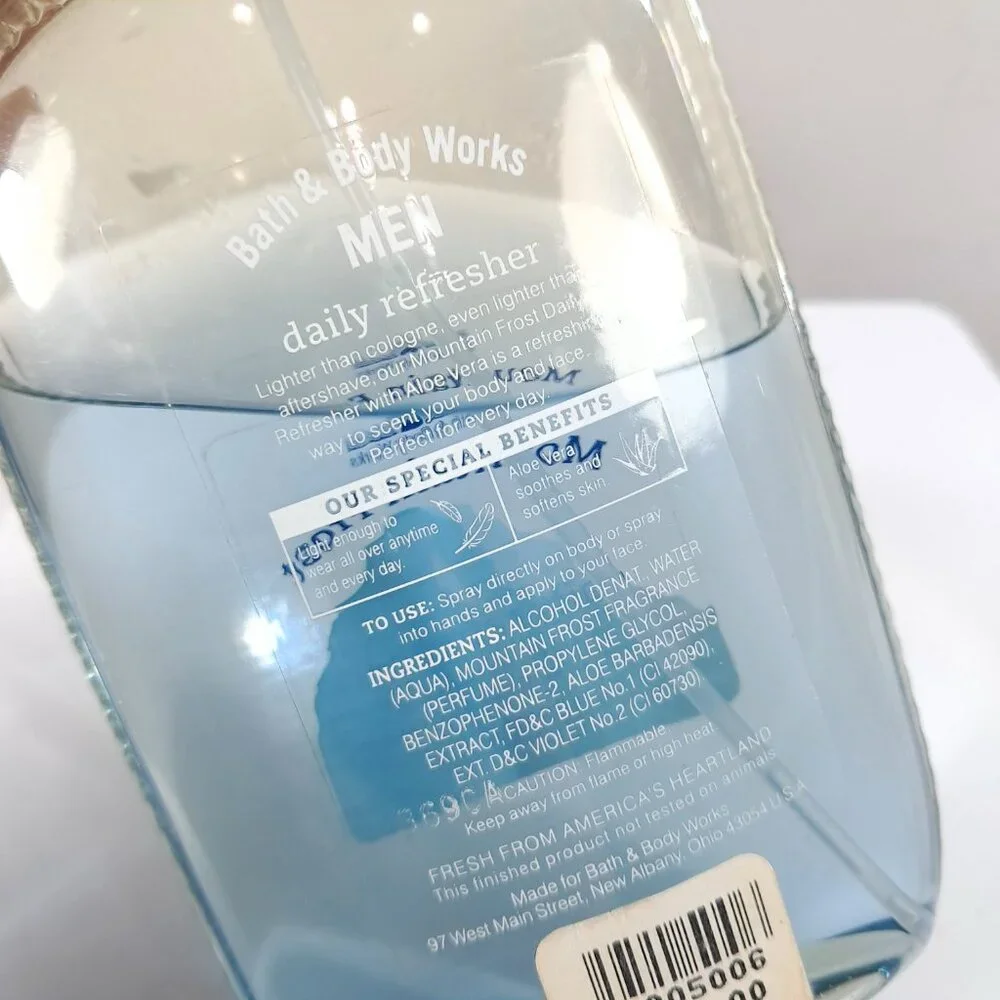 Bath & Body Works‎ Men Mountain Frost Daily Refresher spray 8 Oz Vintage READ